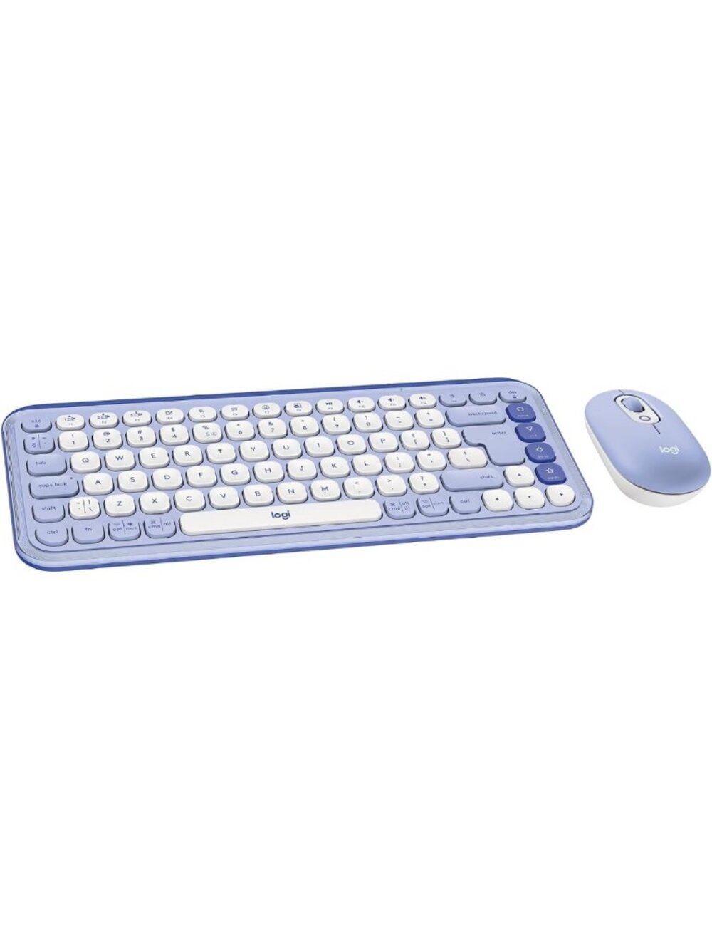 Stylish Wireless Bluetooth Keyboard & Mouse Combo - Lilac, Perfect for Home
